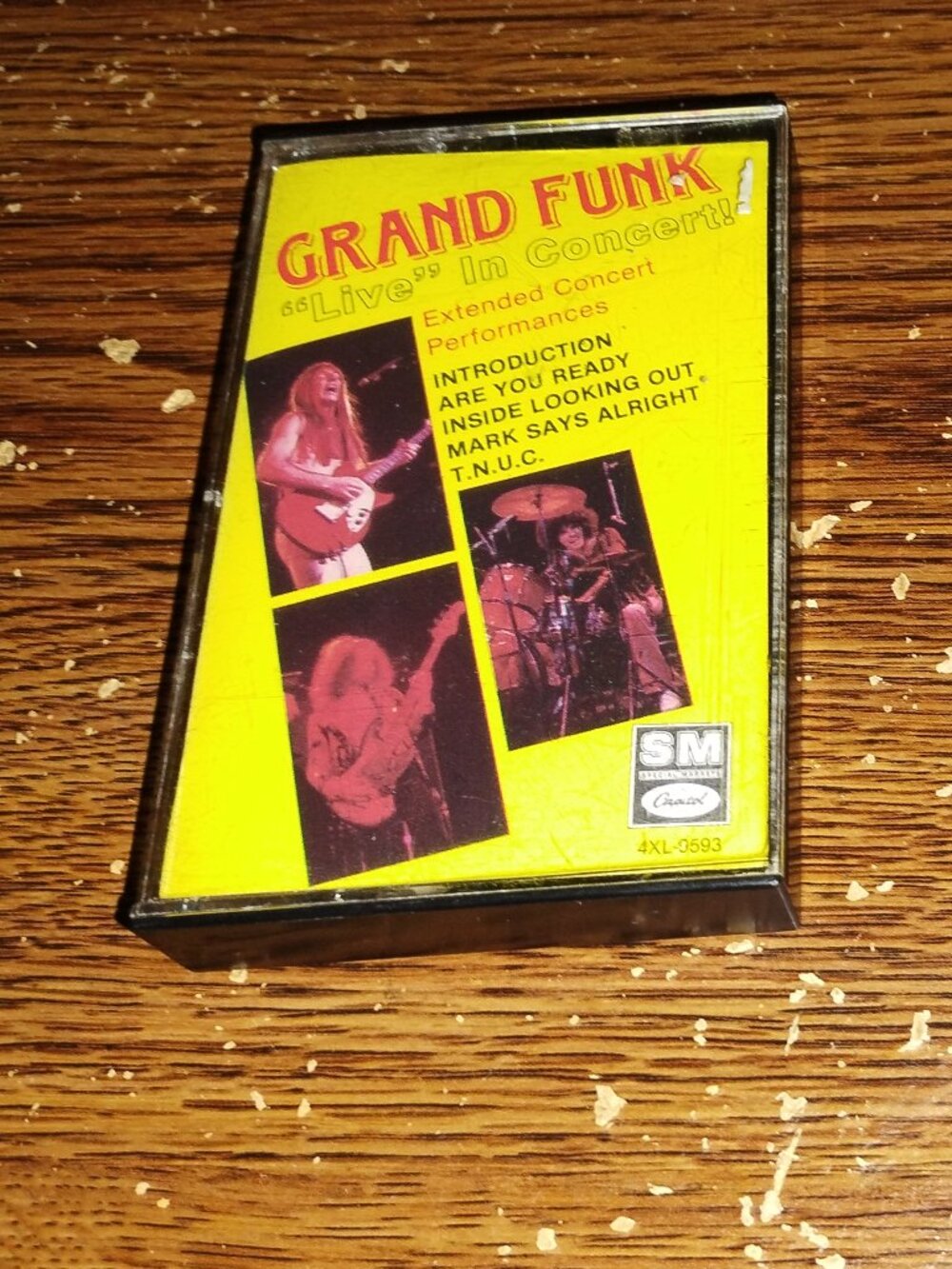 Grand Funk - Live in Concert on cassette (Capitol Records,1987)